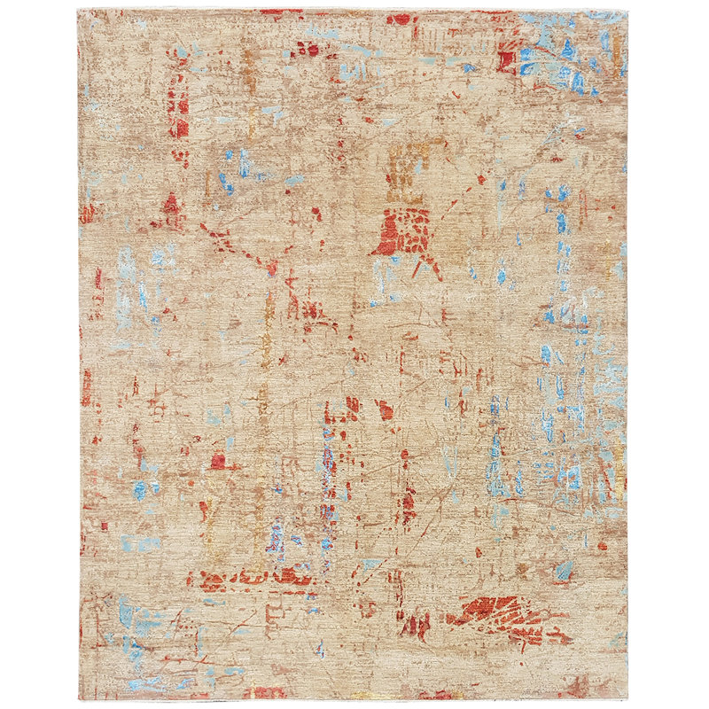 Hand Woven Wool Abstract Area Rug