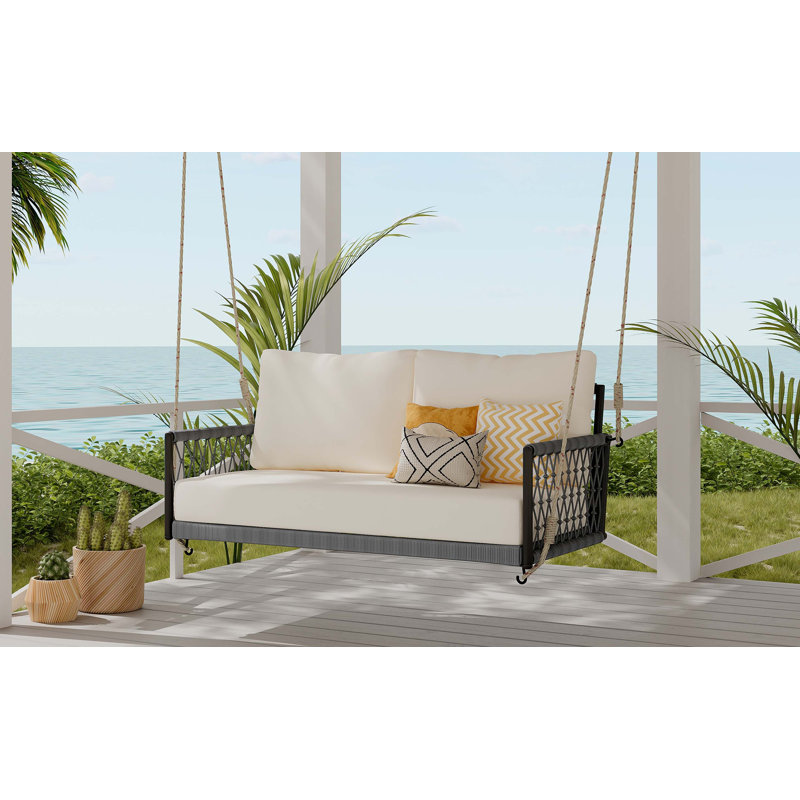 Balancelle pour 2 personnes Braynen, Beige, Noir