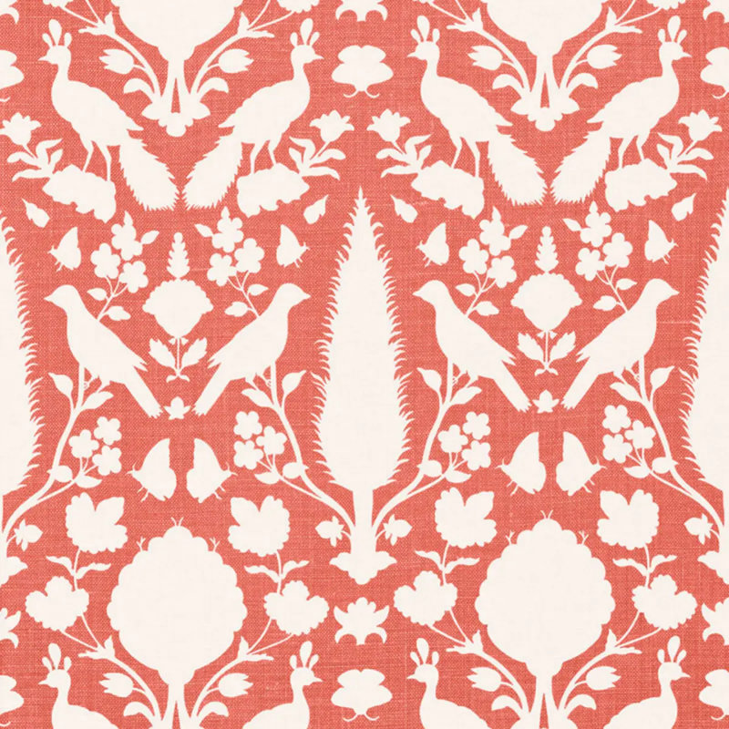 Tissu Chenonceau, Corail