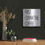 Art mural en métal luxueux «First I Drink the Coffee» par Cindy Jacobs, 12 po x 12 po-1667095373