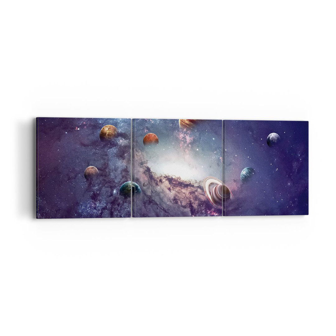 3-tlg. Leinwandbilder-Set Cosmos Planets the Stars