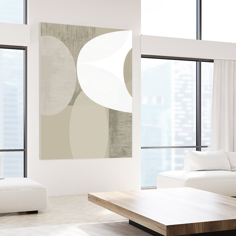 "Black Whiteneutral Shapes 1" par Cartissi, H 72 po x l 48 po