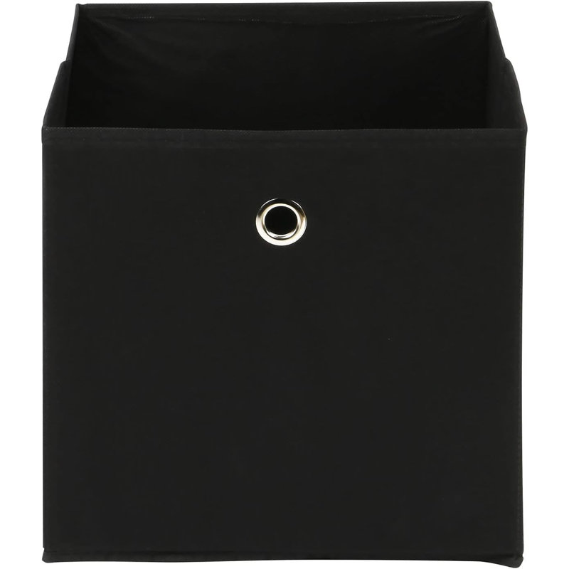 17 Stories Fabric Decorative Bin, Black