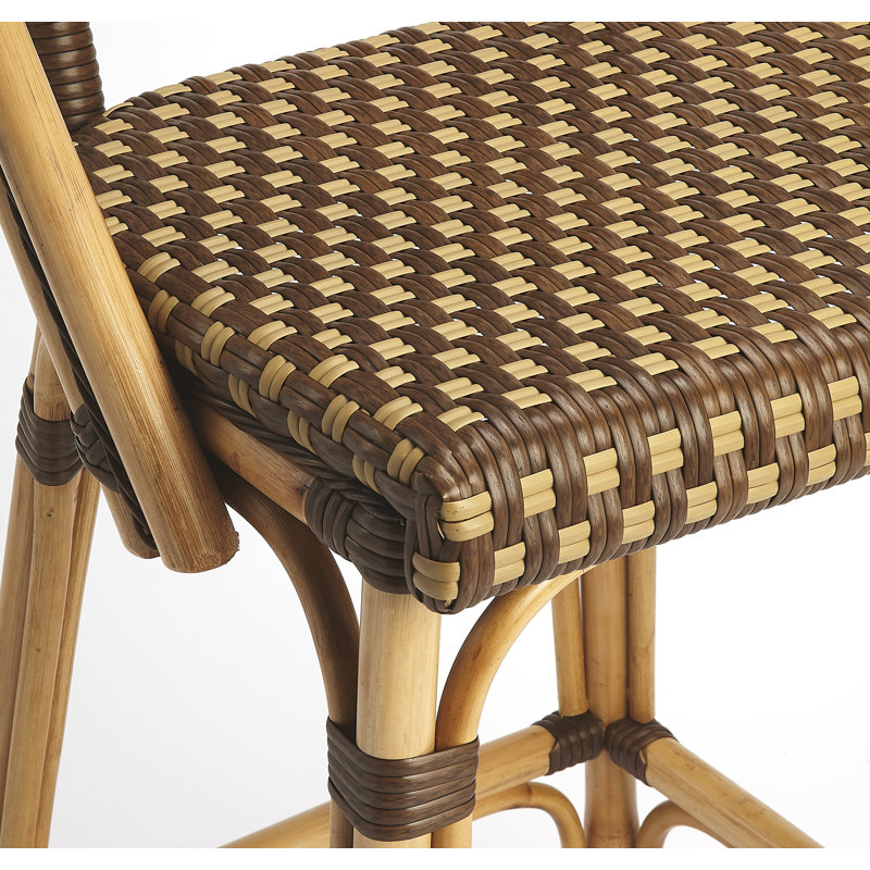 28" Bar Stool, Brown/Yellow