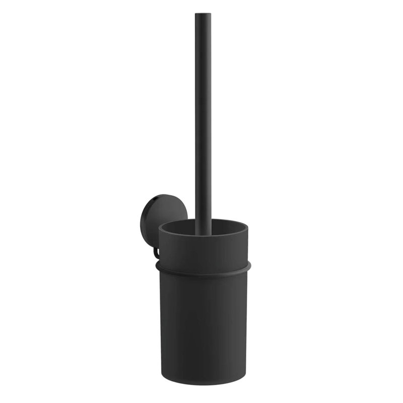Brosse de toilette murale en métal 14 po Beslagsboden, Noir
