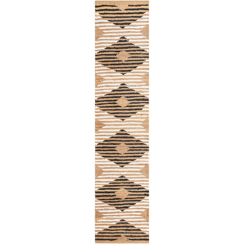 Kejsi Cotton Abstract Indoor Rug, Runner 2'7" x 12'