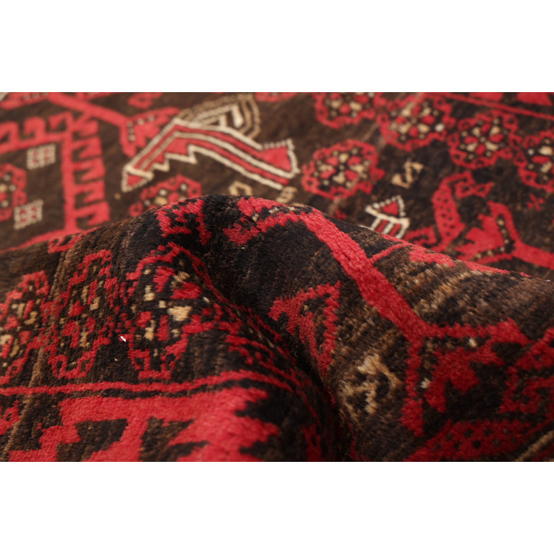 Tapis rouge Baluch 3 pi 1 po x 5 pi 6 po