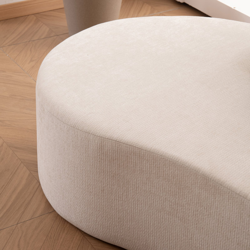 Canapé modulaire rembourré Boneless, Beige, Left
