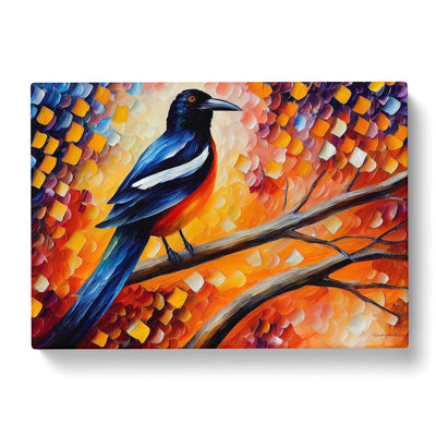 Magpie Bird Vol.3 Abstract - Wrapped Canvas