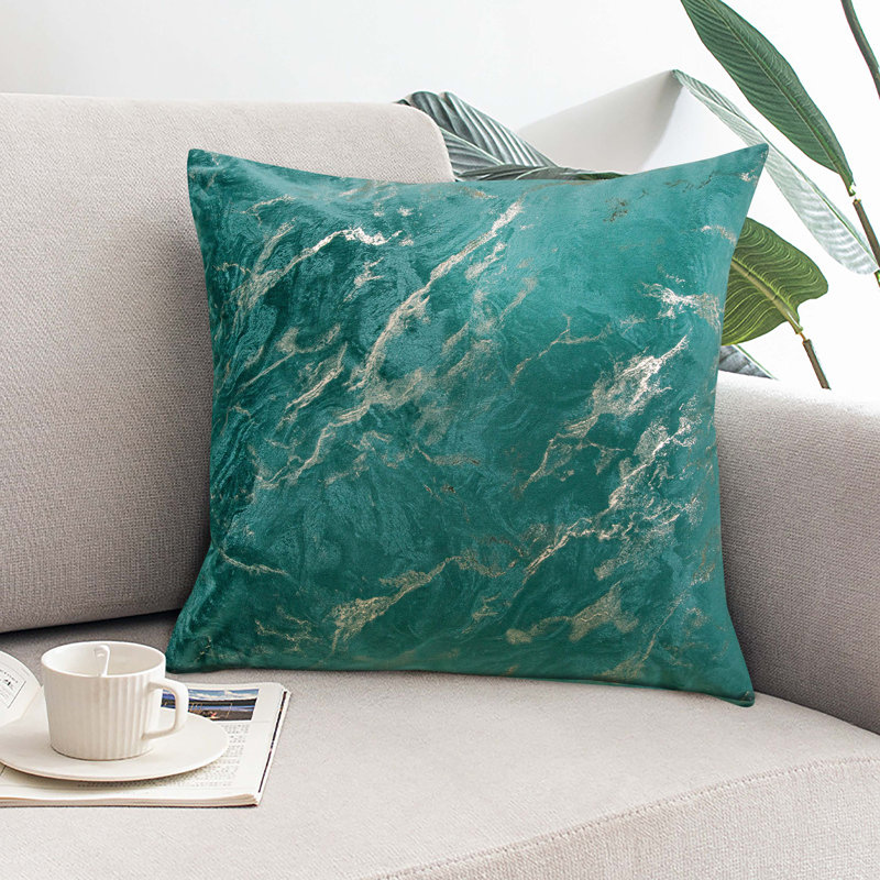 Abdule Square Single Cushion With Filling, Green
