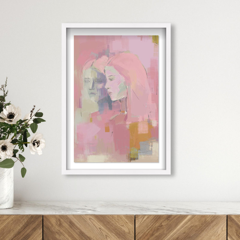 Oliver Gal Reflections Abstract Portrait - Luxury Shadowbox Framed Wall Art, 25.5" H x 17.5" W, White