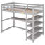 Lit mezzanine avec tablettes de rangement et bureau sous le lit-131952007-131952025