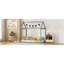 Lit simple en bois, gris
