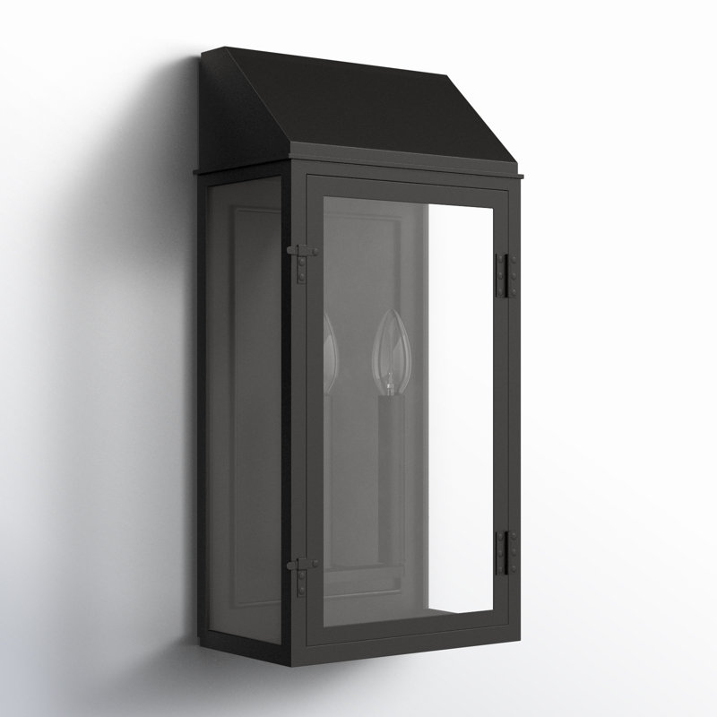 Hingham Textured Black 20" Dimmable Outdoor Wall Lantern
