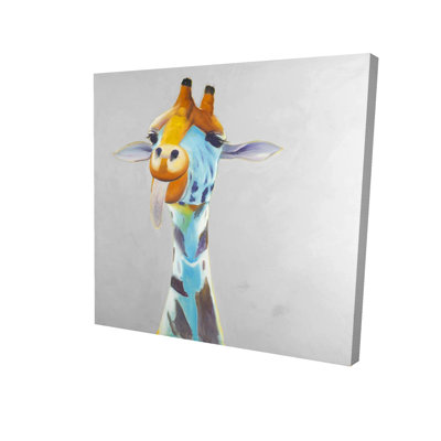 Drôle de girafe, animaux bleus, chambre à coucher, art de la maison