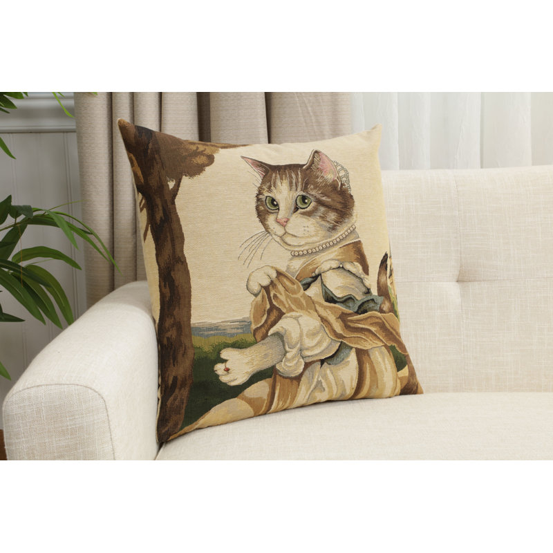Herbert Cats C European Cushion Covers, Brown Herbert Cats 3