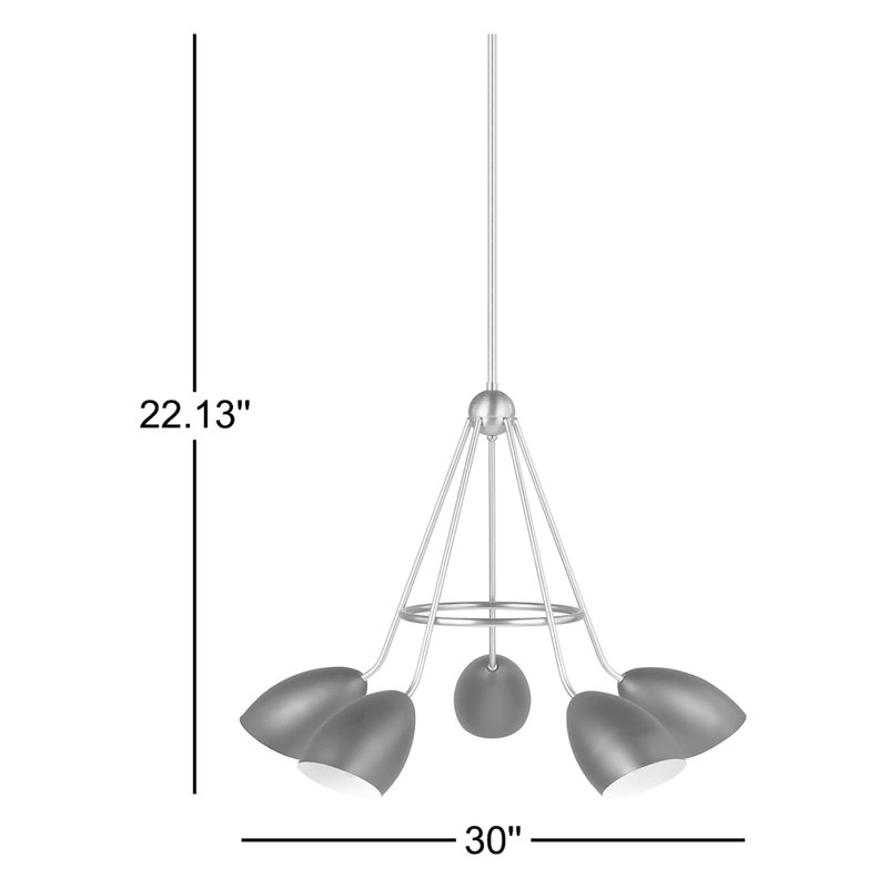 Harlan 5-Light Chandelier, Midnight Black