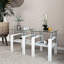 Ensemble de table en verre 2 pièces, plateau trempé et tablette givrée-1358734078