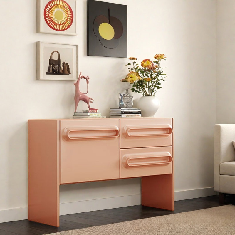 Simple Style Sideboard, Cream Red