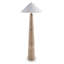 Lampe sur pied Parl, abat-jour empire, corps conique, polyrésine brune 68 po