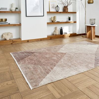 Onycha area rug Digitally Printed Beige