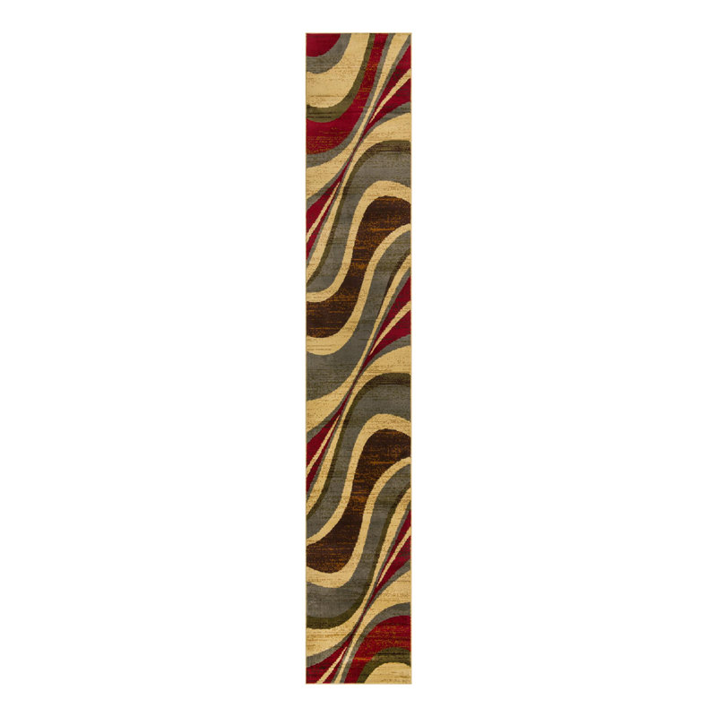 Ivetta Performance Abstract Indoor Rug, Runner 2'7" x 15'11"