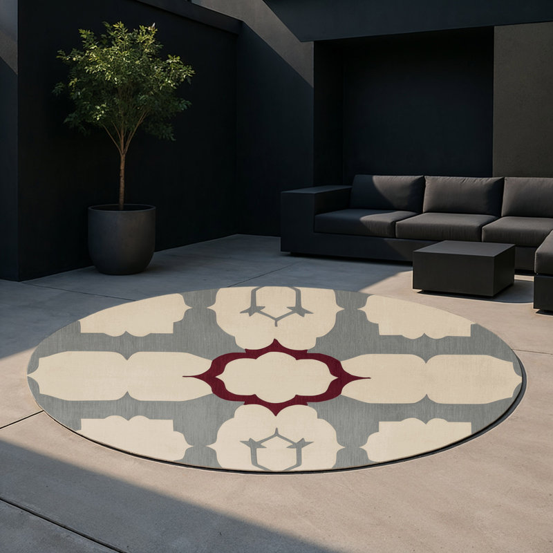 Strata Sequence Indoor And Outdoor Area Rug, Round 5'