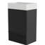 Meuble-lavabo autoportant avec évier en céramique et surface d'eau Matt Black