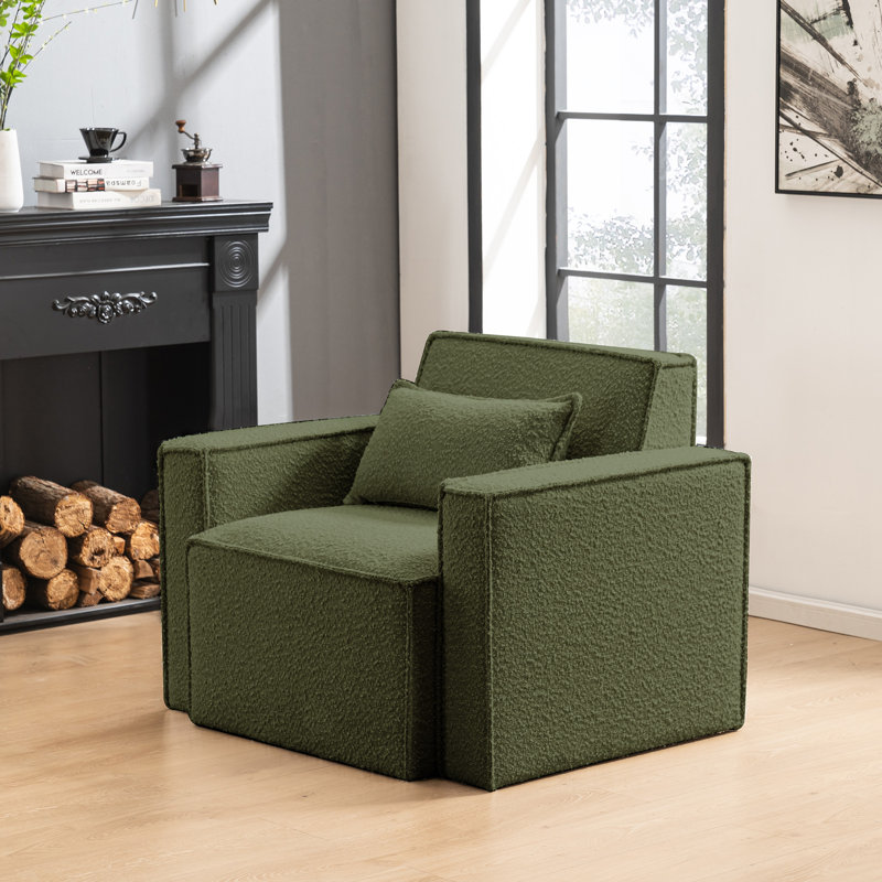 Fauteuil de 39 po de large Taufner, Boucle verte