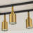  6 - Light 33.1 Inches Square Flush Mount Track Light Kit And Adjustable Head