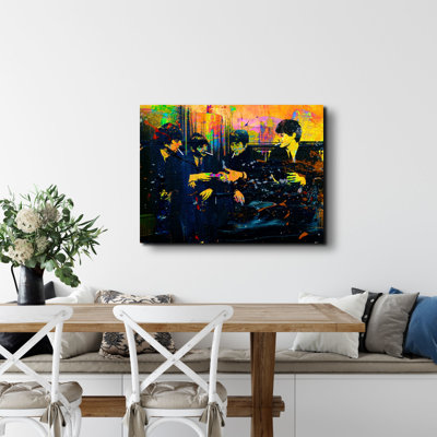 «Smoking Beatles» par Stephen Chambers, impression sur toile tendue