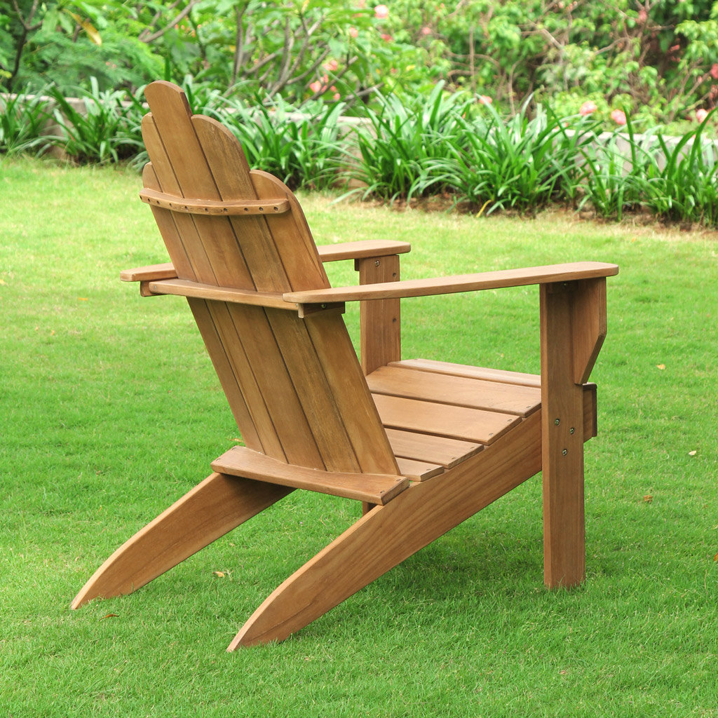 Sanchaya Teak Adirondack Chair, Natural