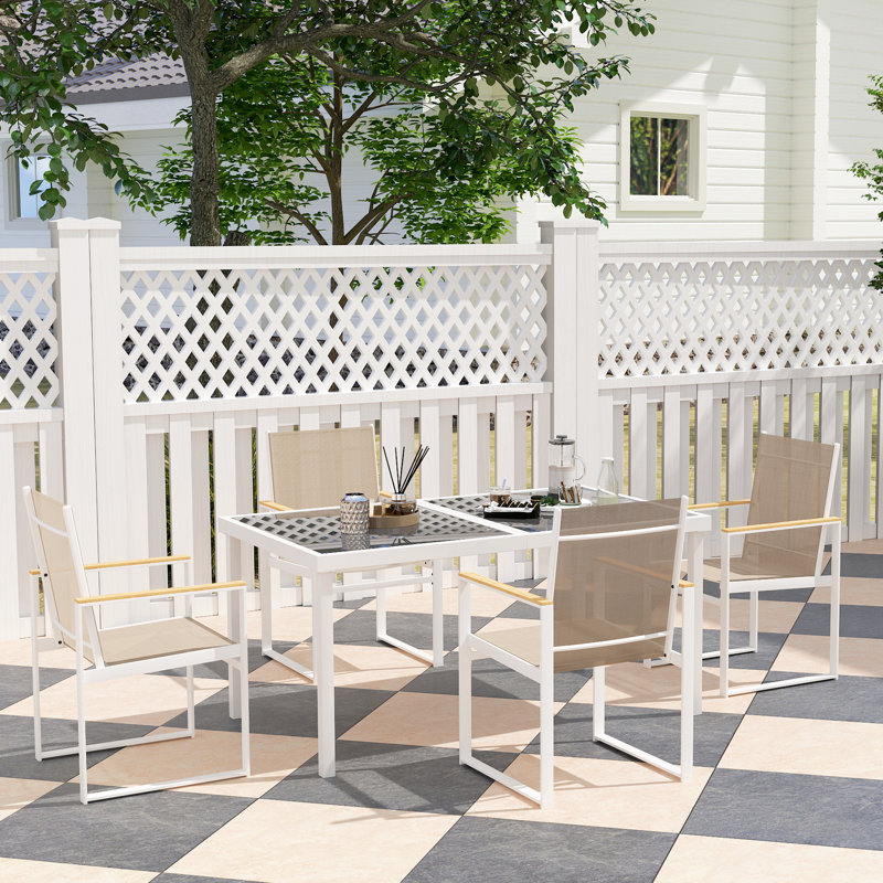 Square 3 - Piece 2 - People 150Cm L Outdoor Bistro Set