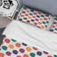Ensemble de housse de couette en microfibre vert / orange 2 pièces-1937890113