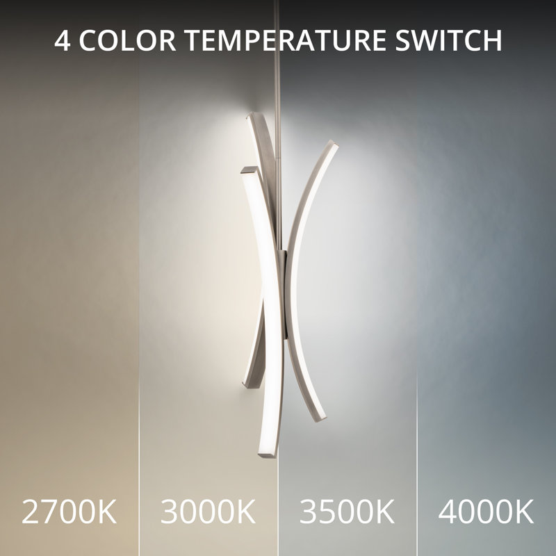 Tusk LED Pendant, 2700K, Brushed Nickel