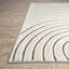 Tapis géométrique rectangulaire beige / blanc tissé à la machine Iselis-4700189