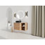 Meuble-lavabo mural 36 po avec lavabo d'art en céramique et tablettes de rangement, porte à fermeture en douceur, emballage KD, contreplaqué-1787191828