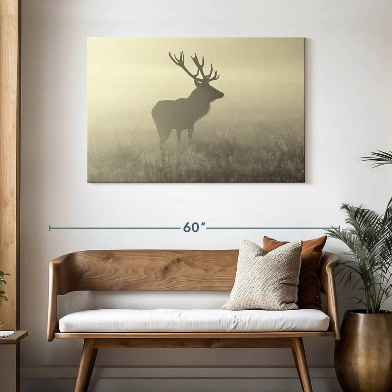 Cerf Crowle Mist, H 30 po x l 45 po