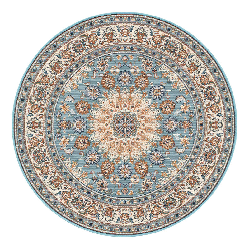 Tapis d'extérieur traditionnel, Rond 4 pi 1 po