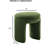 Contemporary Round Top 1Pc Accent Stool, Upholstered In - Like Shearling, Solid Wood Frame, For Primary Living Space, 18X18x19.5 Inches, Simple Build Stool With Finish, Fabric, Base, Room, 18"W X