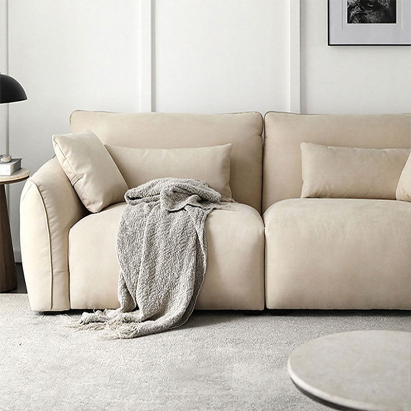 Coussin modulaire 84,65 po beige 100% polyester, L 84,65 po x P 41,34 po x H 33,46 po, Beige