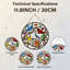 Panneau de vitrail à branches 12 "H Birds Branches-1959306070