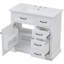 Meuble-lavabo 36 po avec lavabo, lavabo en céramique, 2 tiroirs basculants, charnières de porte à fermeture en douceur-913213345