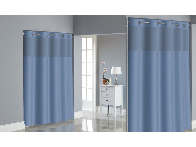 Polyester Shower Curtain, Blue