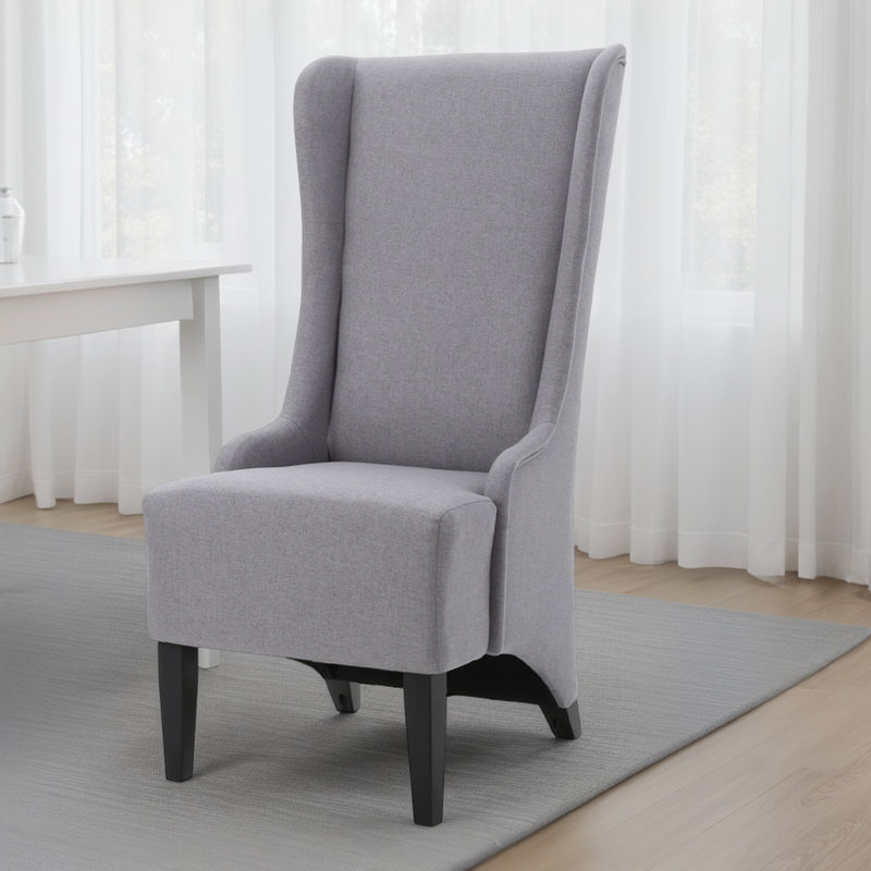 Chaise d'appoint rembourrée Aphton, Gris clair