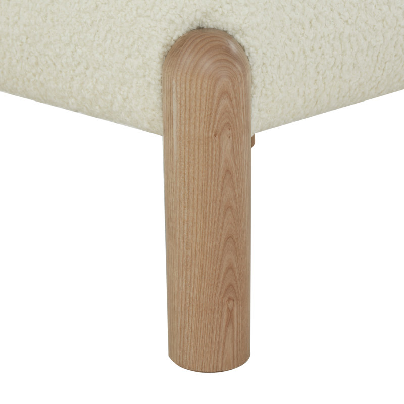 Fauteuil demi-tonneau l 25,8 po Lilou, Blanc