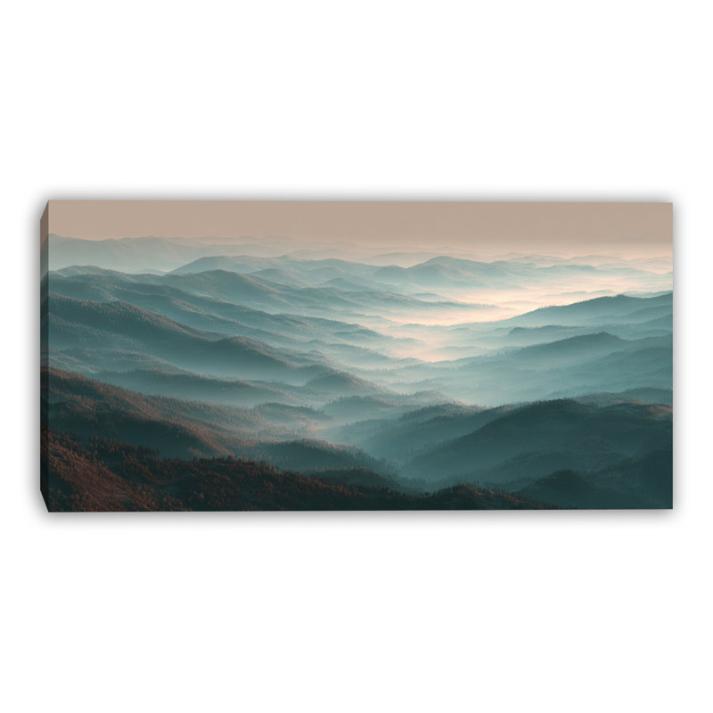 Art mural Endless Mountain Mist, H 24 po x l 48 po x P 1,5 po