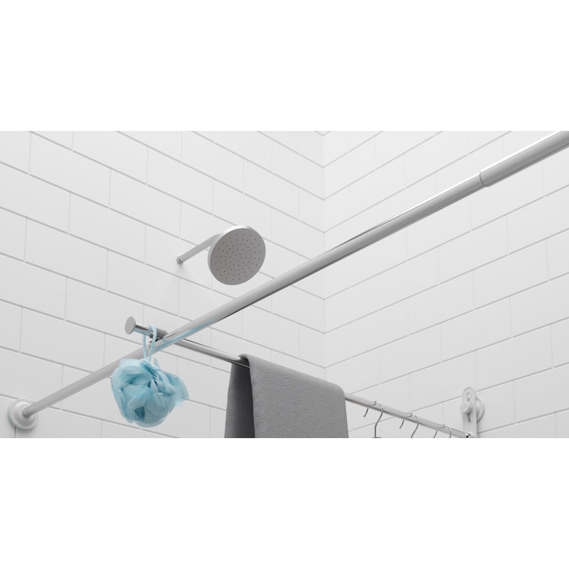 186.06cm Straight Tension Shower Curtain Pole