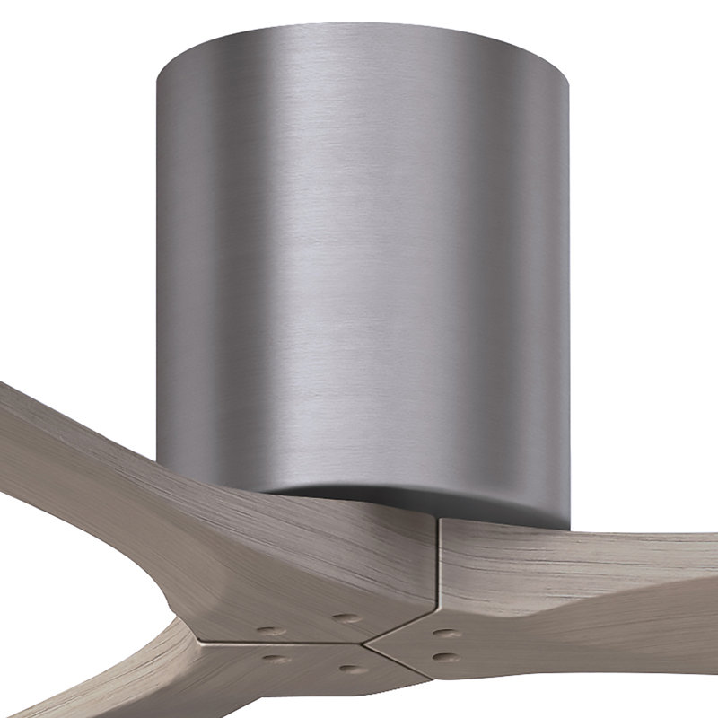Ventilateur de plafond à 3 pales Olivier, Étain brossé, Ton bois de frêne gris, 42"