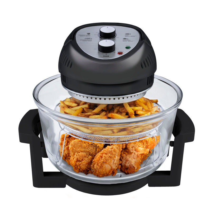 Granitestone 16-Quart Oil-Less Air Fryer & Countertop Oven, Black